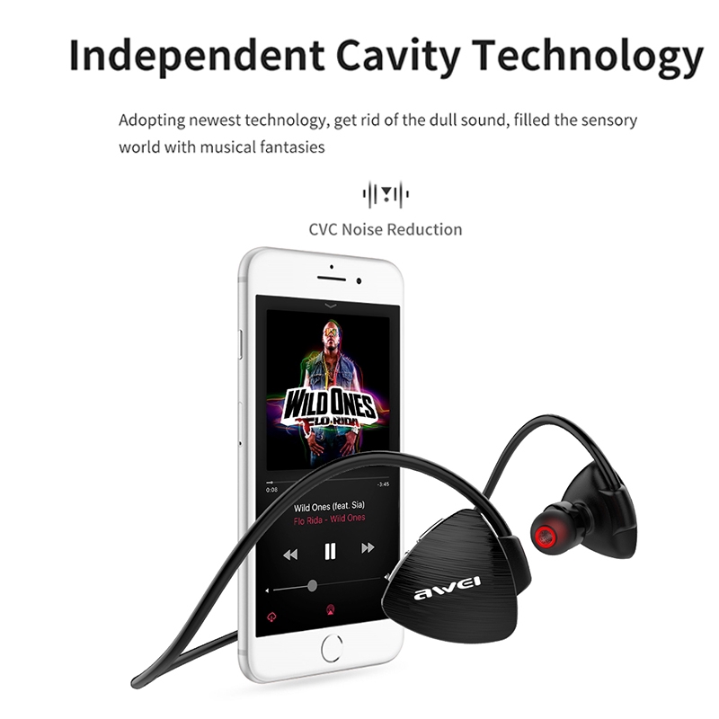 Tai Nghe Nhét Trong Kết Nối Bluetooth Thể Thao Awei A847Bl Chống Thấm Nước Ipx4 Có Micro 17g