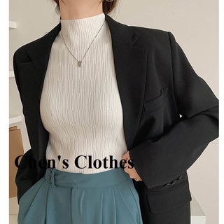 Áo len nữ 3 lỗ cao cổ sát nách viền gân