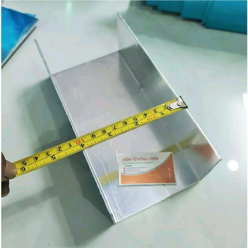 Combo 2 Hộp nhôm 200x100x65mm - Dày 2mm. Nhôm tấm gập sẵn thành hộp chữ U Làm giải nhiệt D718 / B688 máy cơ 2 vế c chung