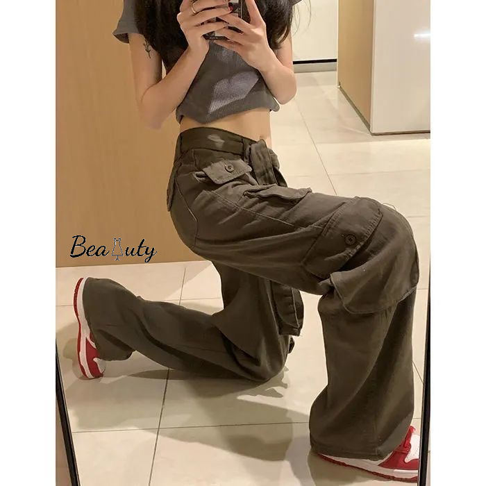 [MURIOKI]Quần Yếm Eo Cao Dáng Rộng Phong Cách Hàn Quốc 2022 Mới Cho Nữ