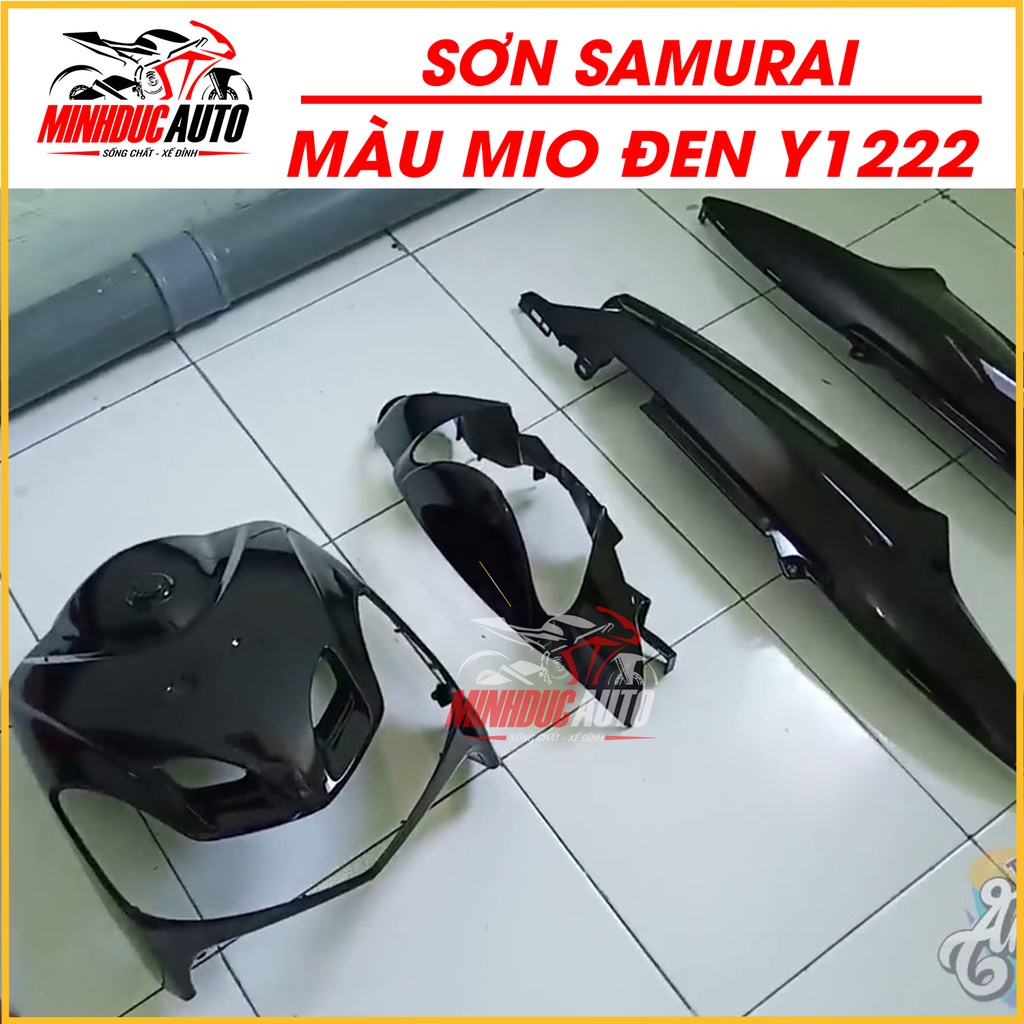 Sơn Samurai màu đen Mio Y1222 - chai sơn xịt cao cấp nhập khẩu từ Malaysia.
