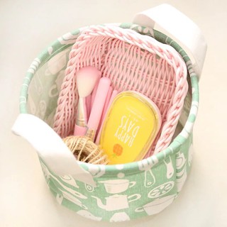 Giỏ vải tròn nhỏ đa năng đựng đồ