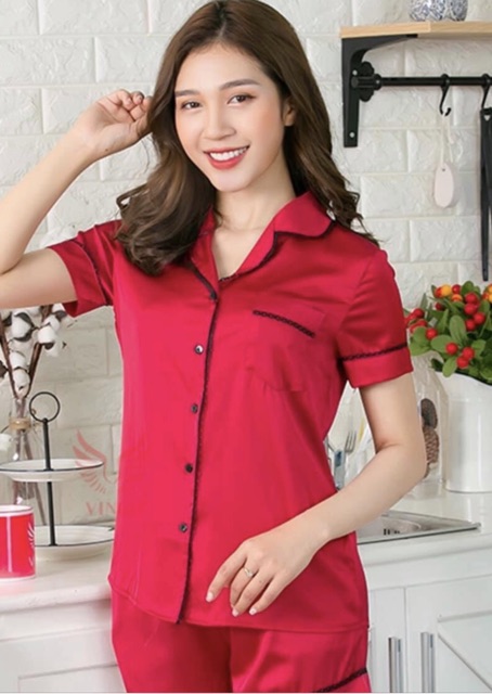 Pizama Luạ Cao Cấp - Sang Chảnh Quý Phái