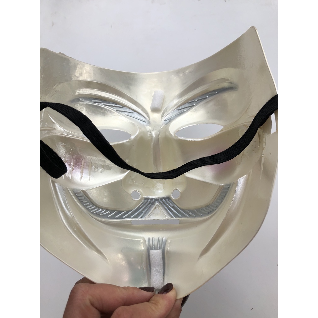 Mặt nạ Hacker Anonymous ánh xà cừ hóa trang Halloween dành cho nam và nữ