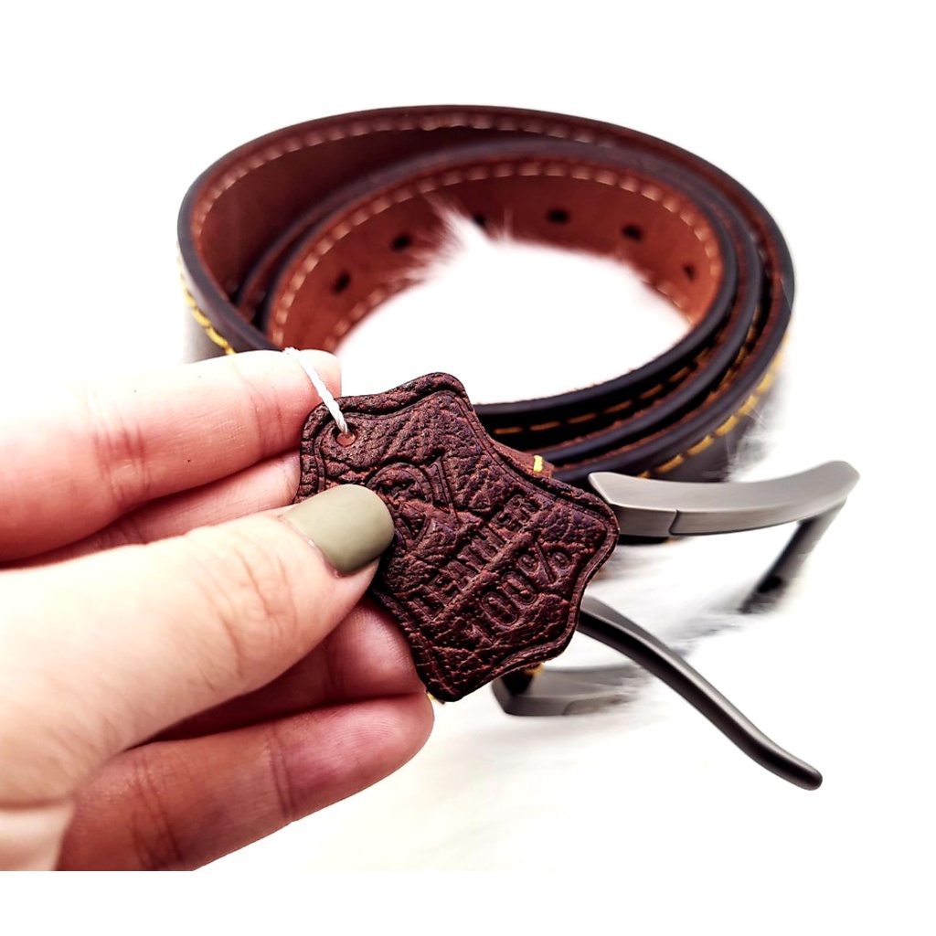 Thắt Lưng Nam Da Bò DONAVY Kiểu Đầu Khóa Kim - DOTL