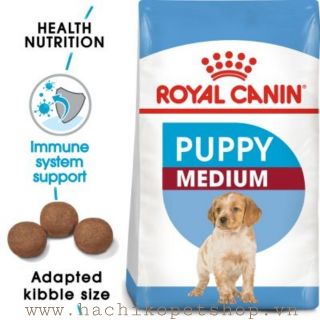 Hachikopetshop| Thức ăn chó con dưới 12 tháng tuổi dành cho giống chó cỡ trung khi trưởng thành từ 11-25kg ( 4kg)