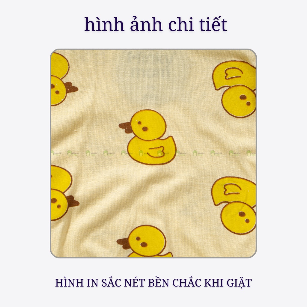 Bộ Thun Lạnh Dài Tay Cho Bé Gái, Bé Trai Minky Mom Hoạ Tiết Vịt Vàng, Bộ Quần Áo Cho Bé Mặc Nhà MKMTD2232