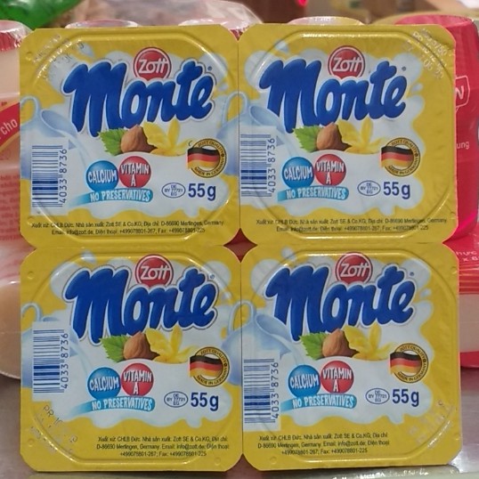 Váng sữa Monte (55g x4 hộp )