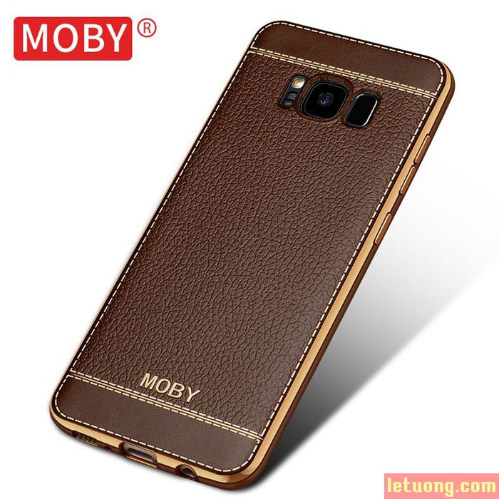 Ốp lưng Galaxy S8 Moby Leather Case + Iring + dán lưng Carbon