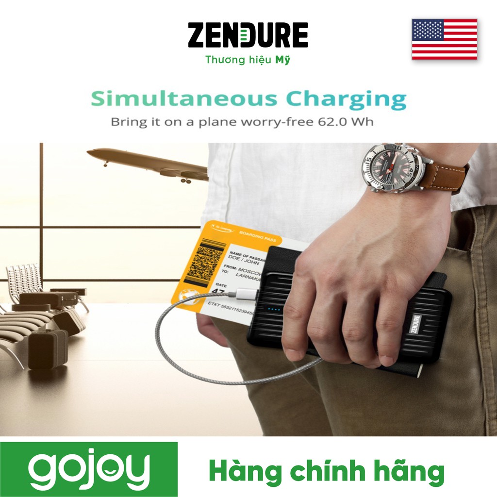 Pin dự phòng chống shock 16.750mAh typeC ZENDURE ZDA5PD-B