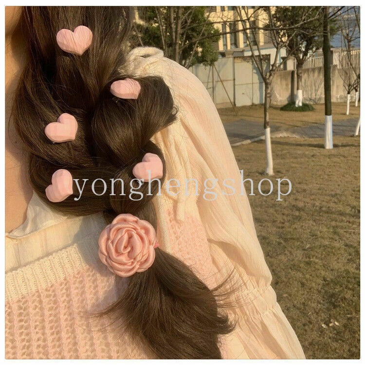 1 Kẹp Tóc Đính Hoa DIY Dễ Thương Dành Cho Nữ