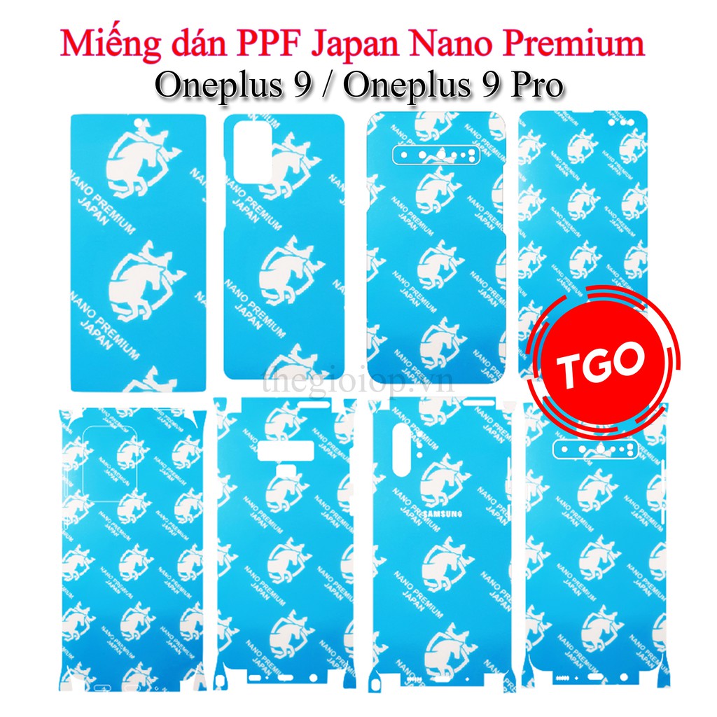 Miếng dán PPF Oneplus 9 / Oneplus 9 Pro Japan Nano Premium màn hình, mặt lưng