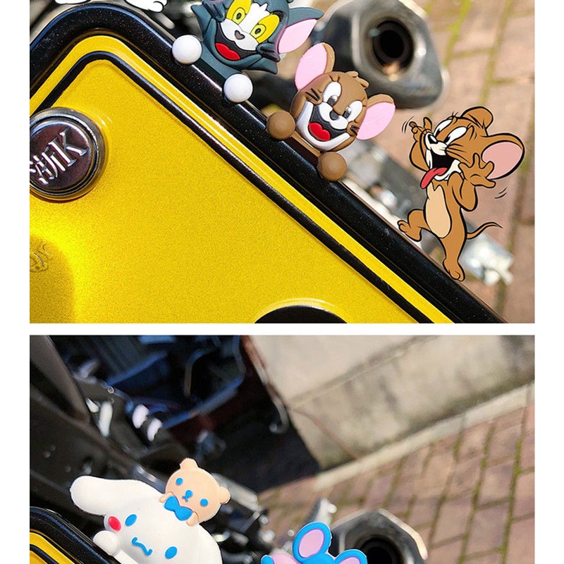 2023 Hoạt hình Búp Bê Nhỏ Dễ Thương Trang Trí Biển Số Xe Hơi xe máy
