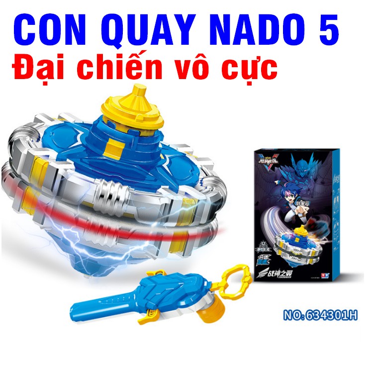 Mô hình con quay Nado 5 đại chiến vô cực đồ chơi trẻ em bằng hợp kim nhựa cao cấp hãng Auldey