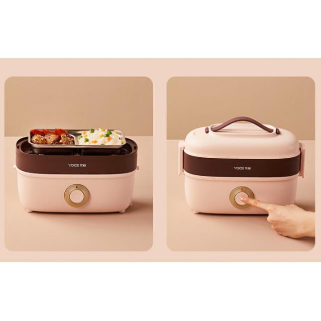 [Hàng loại 1] Hộp cơm cắm điện YOICE Y-FH13A, 2 tầng 4 ngăn, nấu chín, hâm nóng, giữ nhiệt cho thức ăn | BigBuy360 - bigbuy360.vn