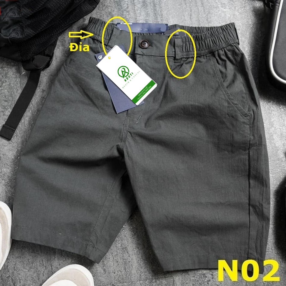 Quần Short Nam AROTI Ống Rộng Chất Đũi Đẹp Cao Cấp,Co Giãn Tốt,Mặc Siêu Mát Và Thoải Mái Dáng Suông Ngắn Đủ Size QN02-X