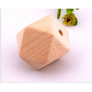 4 hạt gỗ đa giác đủ size 10-30mm