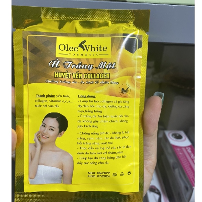 Mặt nạ Ủ trắng huyết yến collagen hàng chuẩn