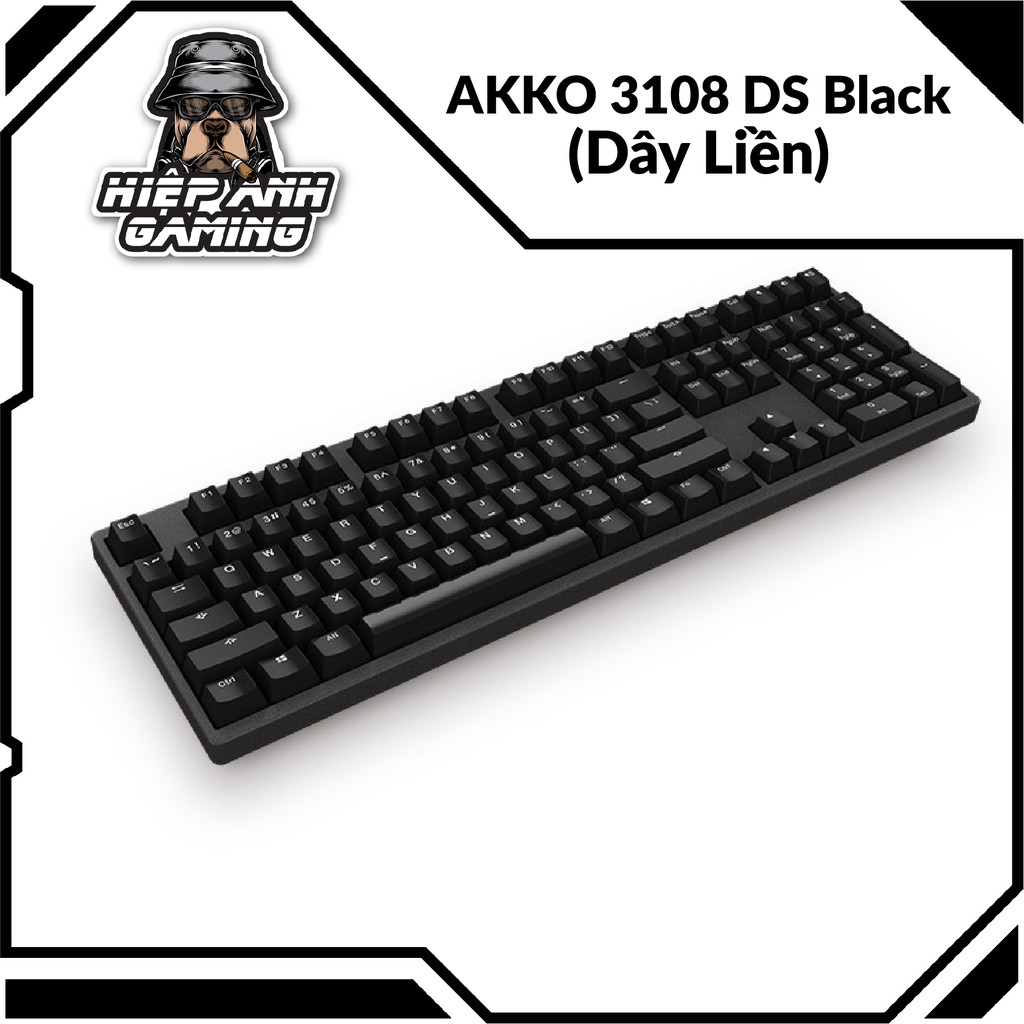 Bàn phím cơ AKKO 3108 DS Black ( Dây Liền ) | Hàng chính hãng bảo hành 12 tháng