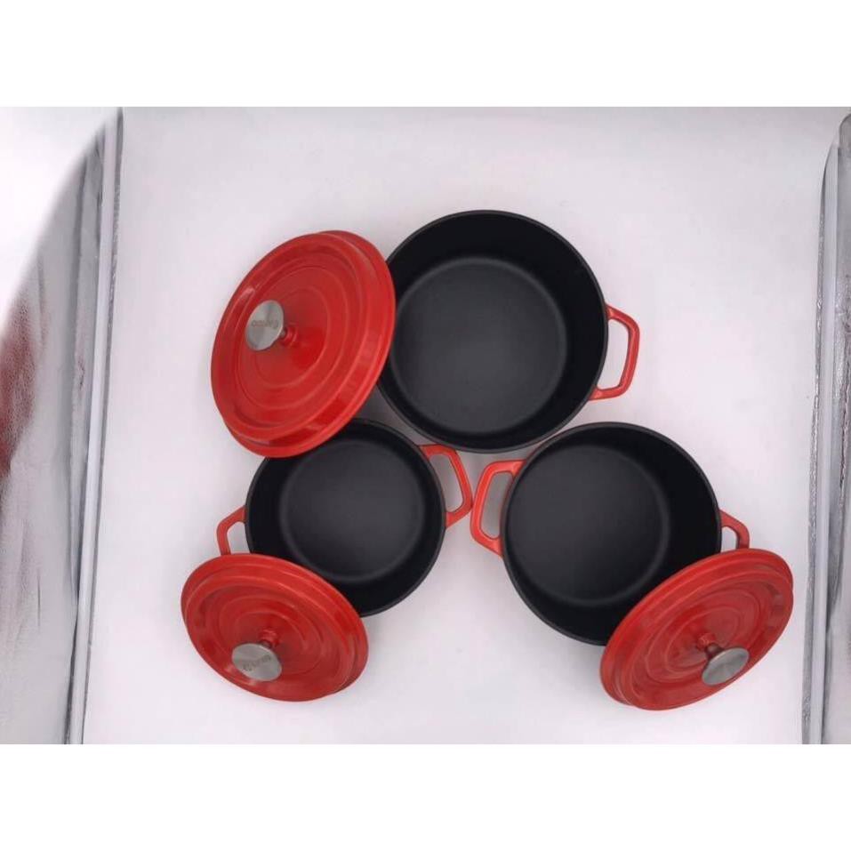 NỒI GANG ĐÚC TRÁNG MEN RAPIDO SIZE 20,22,24, NỒI GANG SỬ DỤNG CHO MỌI LOẠI BẾP /HCC003