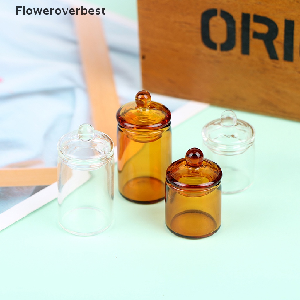 Hũ thủy tinh đựng hạt cà phê/ kẹo mini tỉ lệ 1: 12 trang trí nhà búp bê