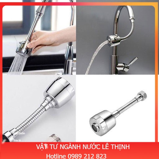Đầu Nối Vòi Nước Chậu Rửa Chén Bát Xoay 360