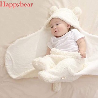 Chăn ủ gấu trắng lông cừu cho bé sơ sinh_Happybear