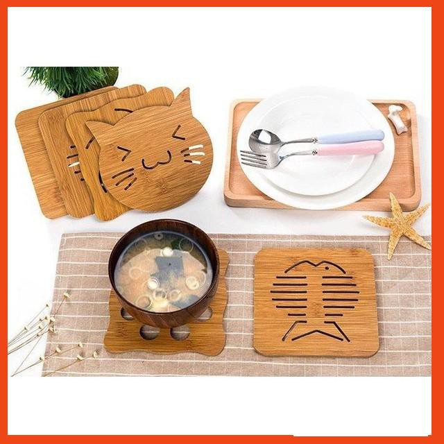 Lót đáy nồi gỗ hình thú