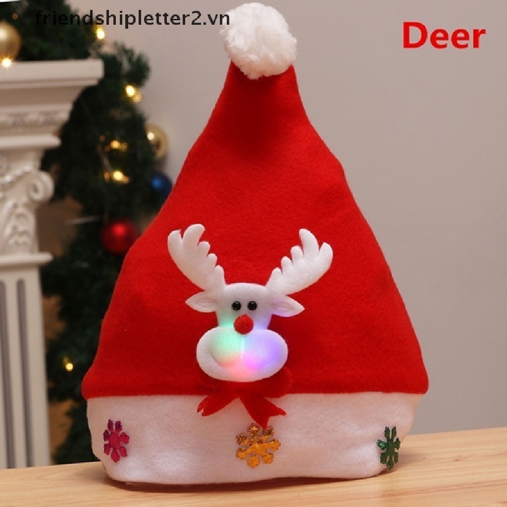 Mũ Giáng Sinh Có Đèn LED 2Vn Hình Ông Già Noel / Người Tuyết / Tuần