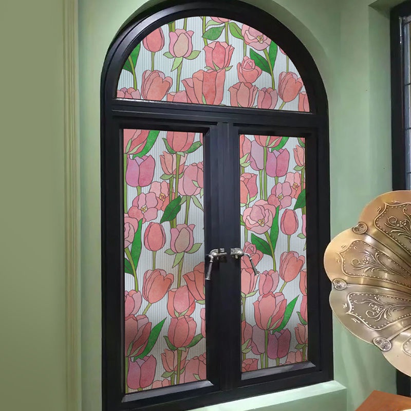 Miếng Dán Làm Mờ Kính Cửa Sổ Tĩnh Điện Trang Trí Nhà Cửa