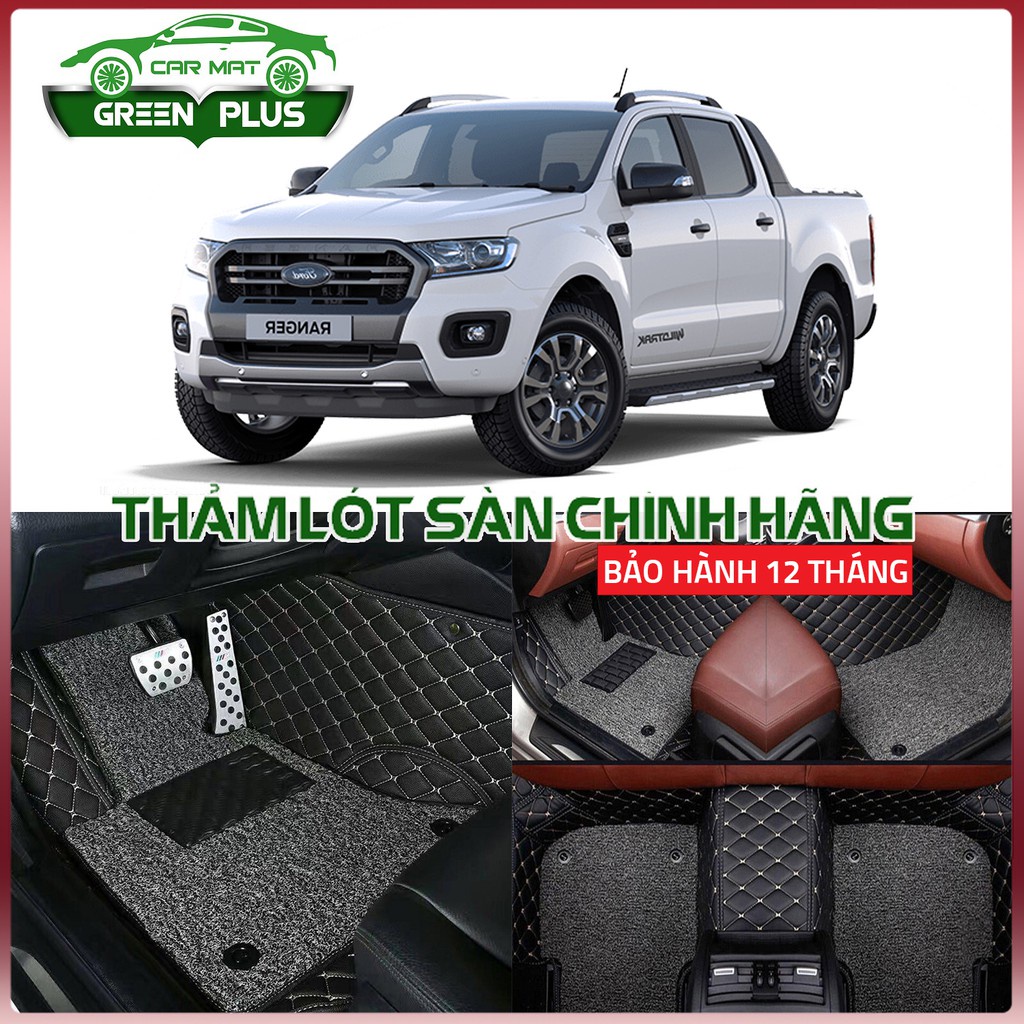 Thảm lót sàn ô tô 5D 6D Ford Ranger 2023, 2015-2022 chống nước, không mùi, phủ kín 90% sàn xe