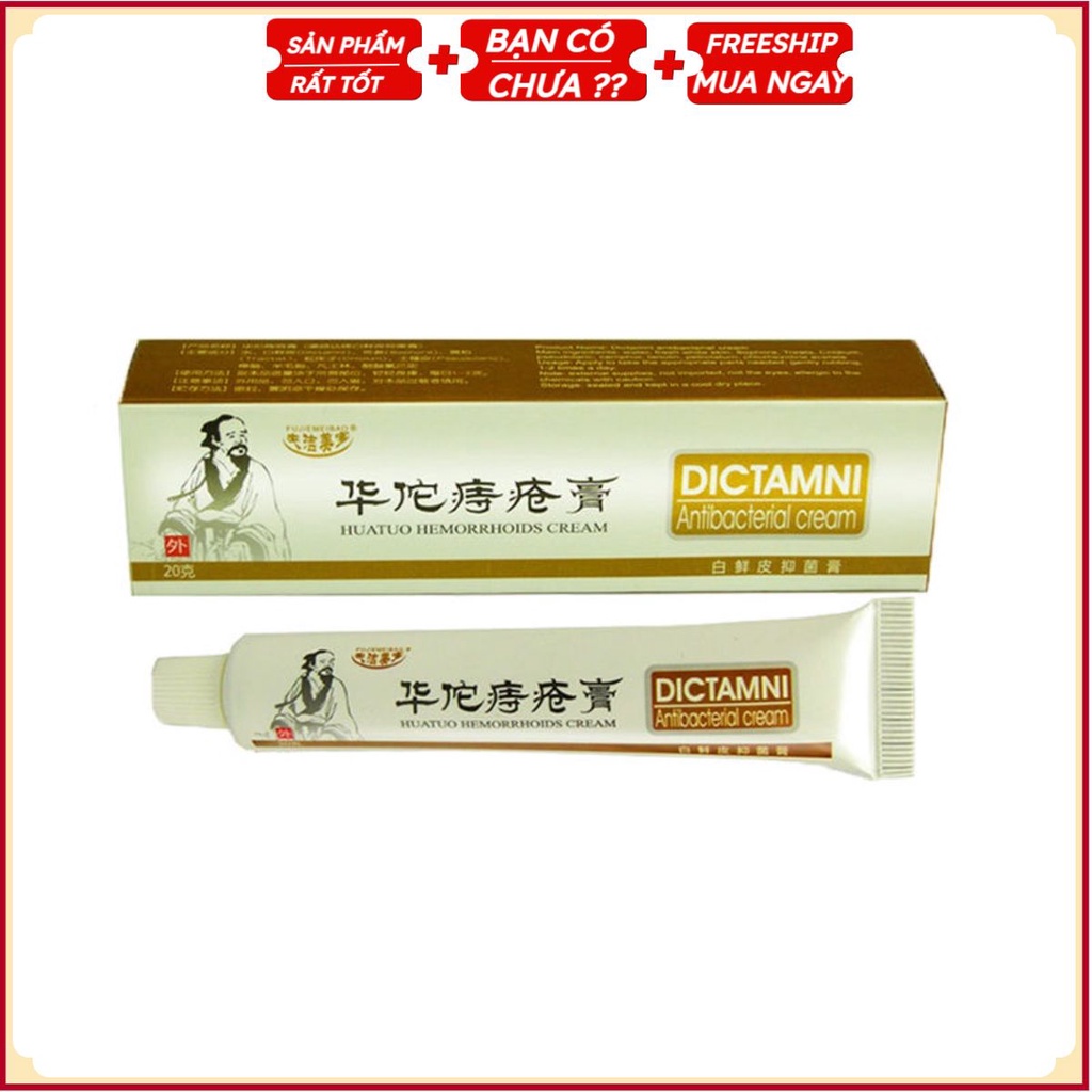 Dặc trị Trĩ - Kem bôi ngoài da trĩ, nứt lẻ kẽ hâu môn dictamni 20gr GC36992