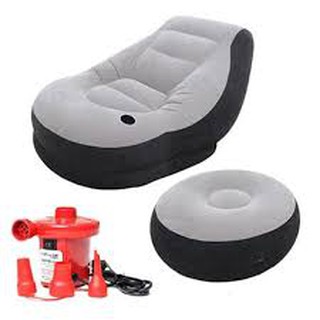 Ghế hơi tựa lưng Intex tặng kèm bơm điện