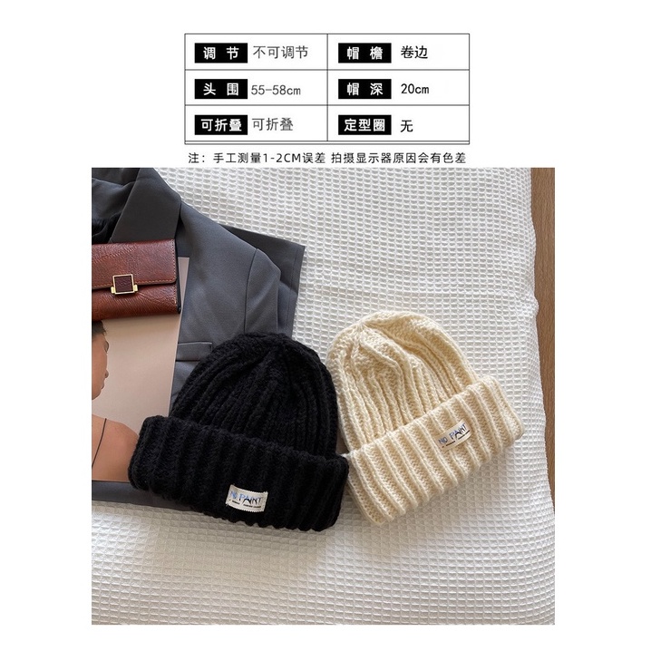 Mũ Len Dày Dặn Giữ Ấm Mùa Thu Đông Phong Cách Nhật Bản Cho Bà