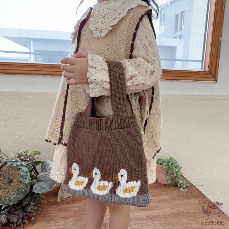 Túi Xách Tay Hoa Văn Hoạt Hình Phong Cách Hàn Quốc Dành Cho Trẻ Nhỏ