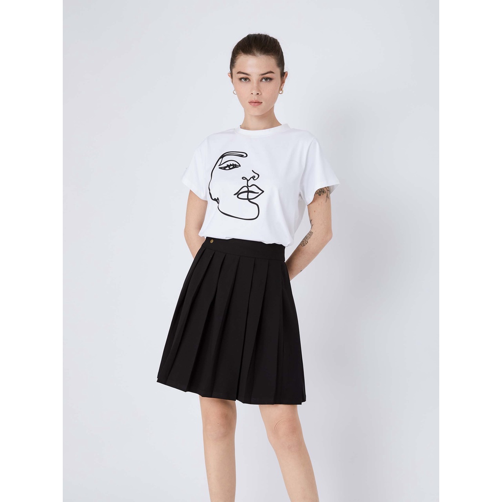 Chân Váy Nữ A-Line Pleated , Chất Vải Cotton Lạnh Thoải Mái , WV000041 ,SOMEHOW