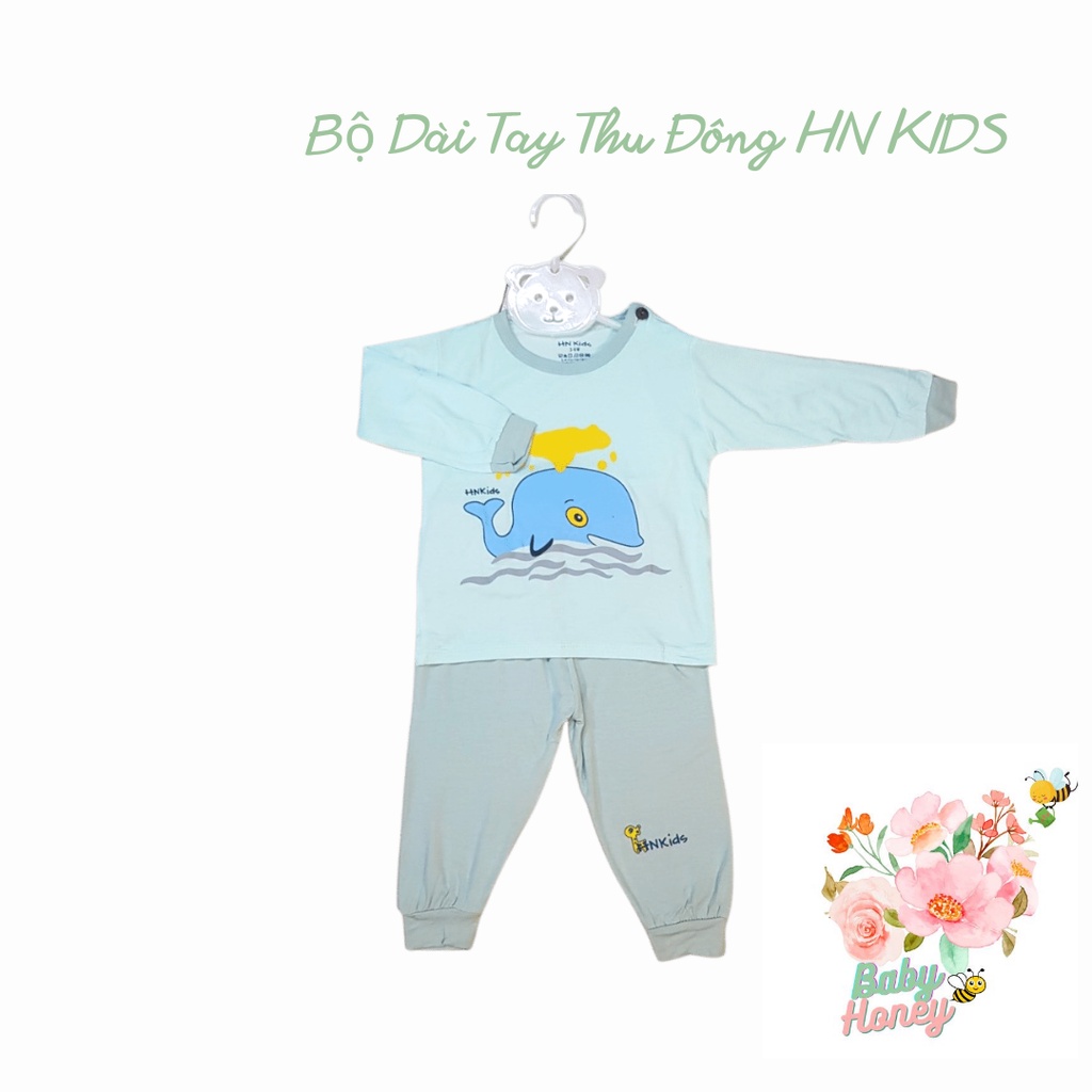 Bộ quần áo thu đông trẻ em HN Kids họa tiết cho bé 0-12mth