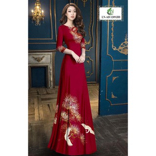 VẢI MAY ÁO DÀI IN HOA VĂN ĐẸP SẮC NÉT (CẢ BỘ VẢI) HOT