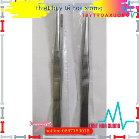 Nỉa thẳng y tế 12cm không mấu  - nhíp y tế 12cm dùng trong phẩu thuật và hộp sơ cứu y tế