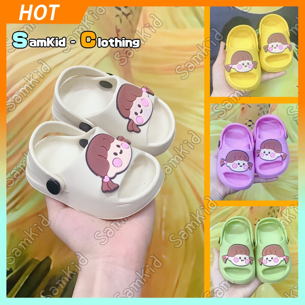 Dép 𝐁Á𝐍𝐇 𝐌Ì Quai Hậu Siêu 𝐍𝐡ẹ Siêu 𝐂𝐔𝐓𝐄 Cô Gái Dành Cho Bé Trai- Bé gái 4Màu FullSize 18-29