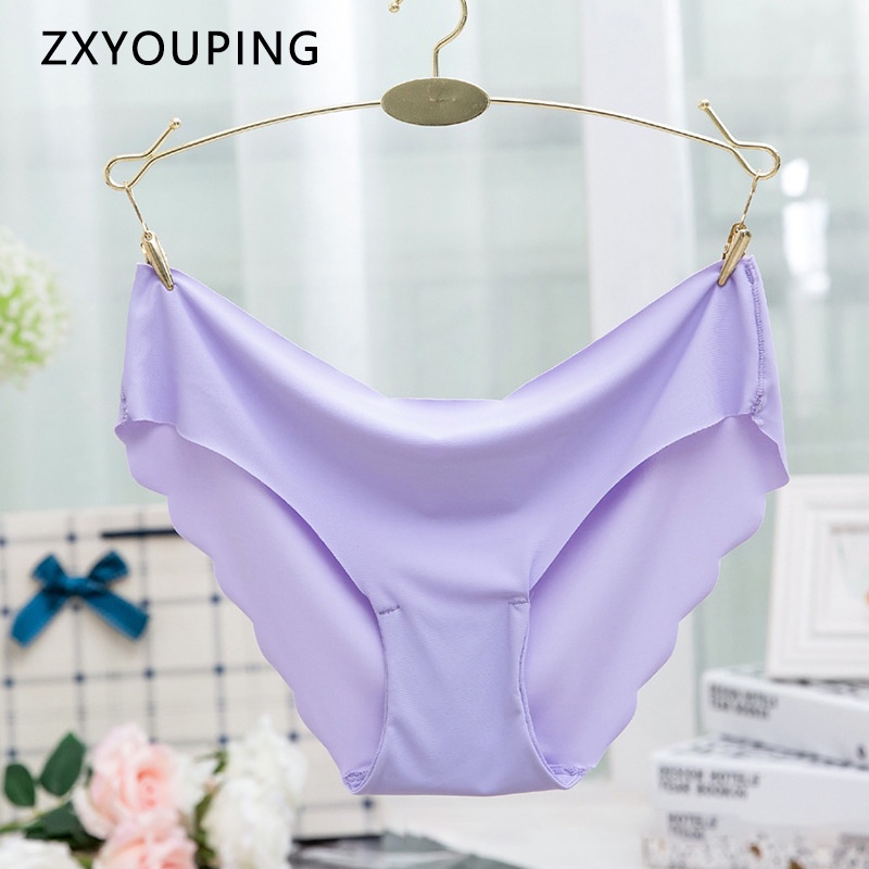 AOFEIQIKE Quần lót lưng thấp không đường may chất liệu lụa mềm mại thoáng