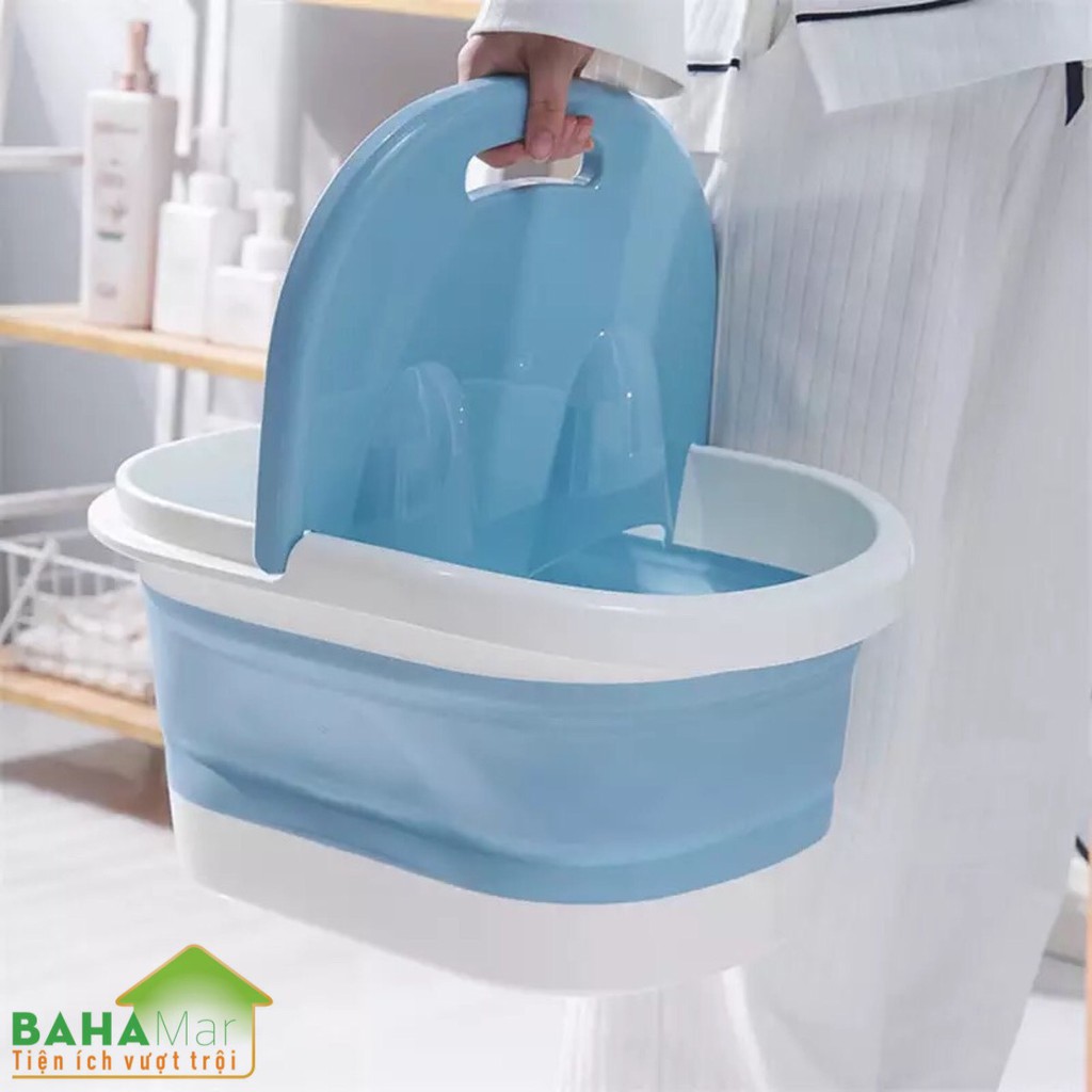 XÔ GẤP 2 TRONG 1 VỪA NGÂM CHÂN VỪA MATXA CHÂN "BAHAMAR" thích hợp để ngâm chân nước ấm mùa đông lại matxa bàn chân...