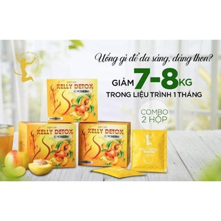 COMBO 3hộp trà đào Giảm Cân Kelly Detox