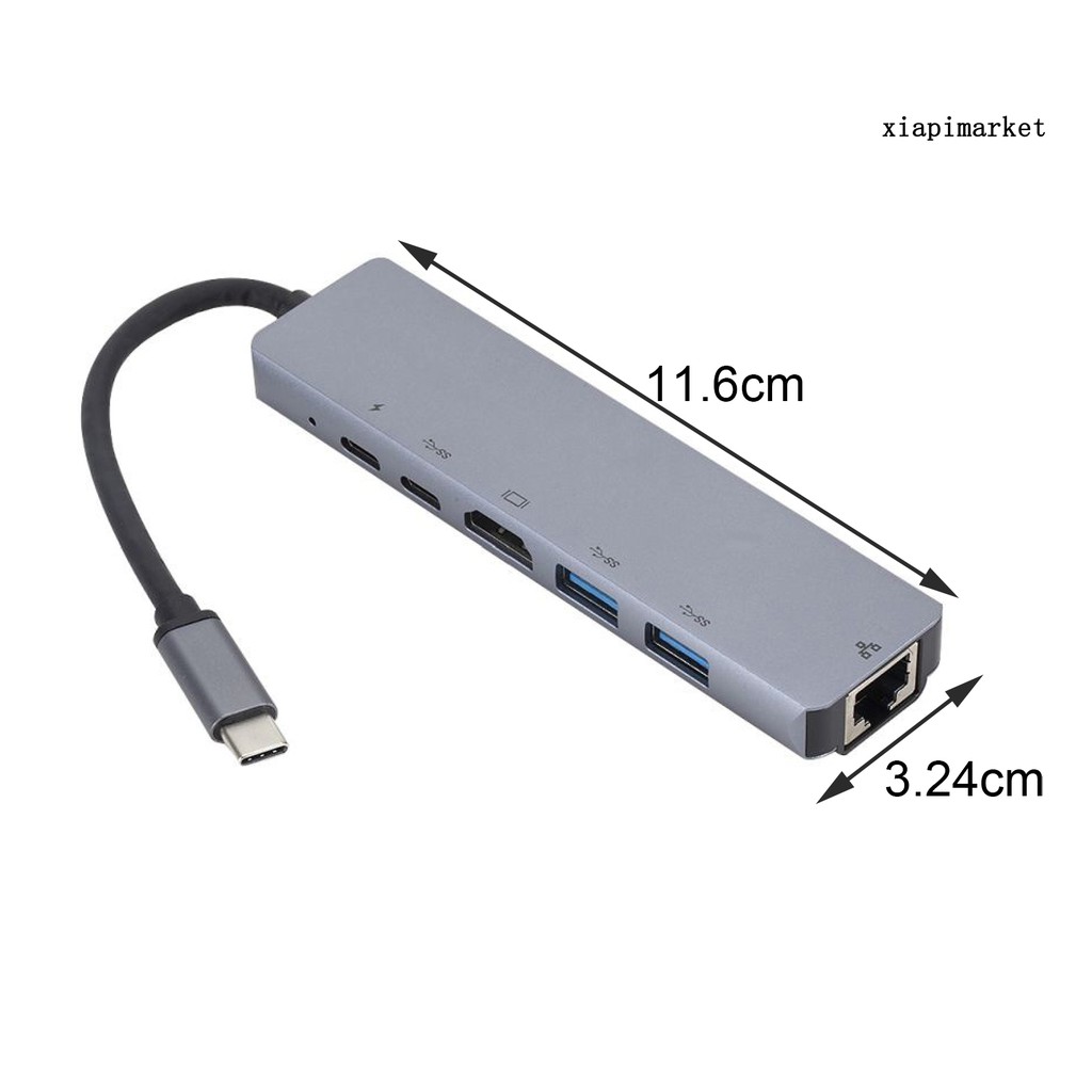 Bộ Chuyển Đổi Usb 3.0 Type-C Sang Hdmi Pd 6 Trong 1