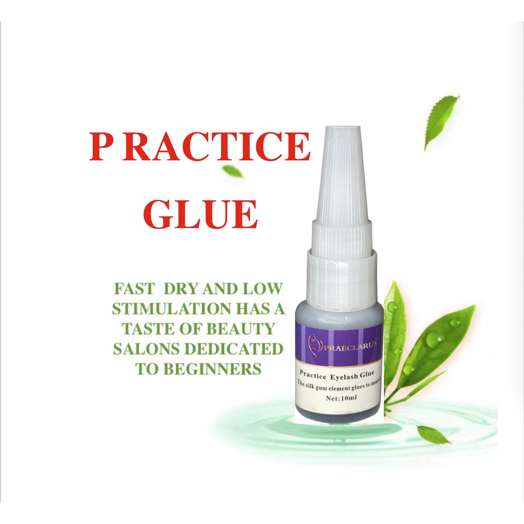 Keo dán lông mi 10ml không thấm nước Chất kết dính lông mi giả tông màu tối và keo dán mủ cao su màu đen rõ ràng cho thực hành