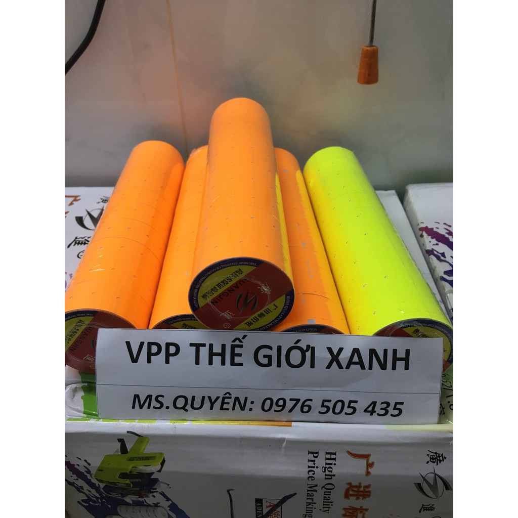 COMBO 10 CUỘN BĂNG BẤM GIÁ MÀU