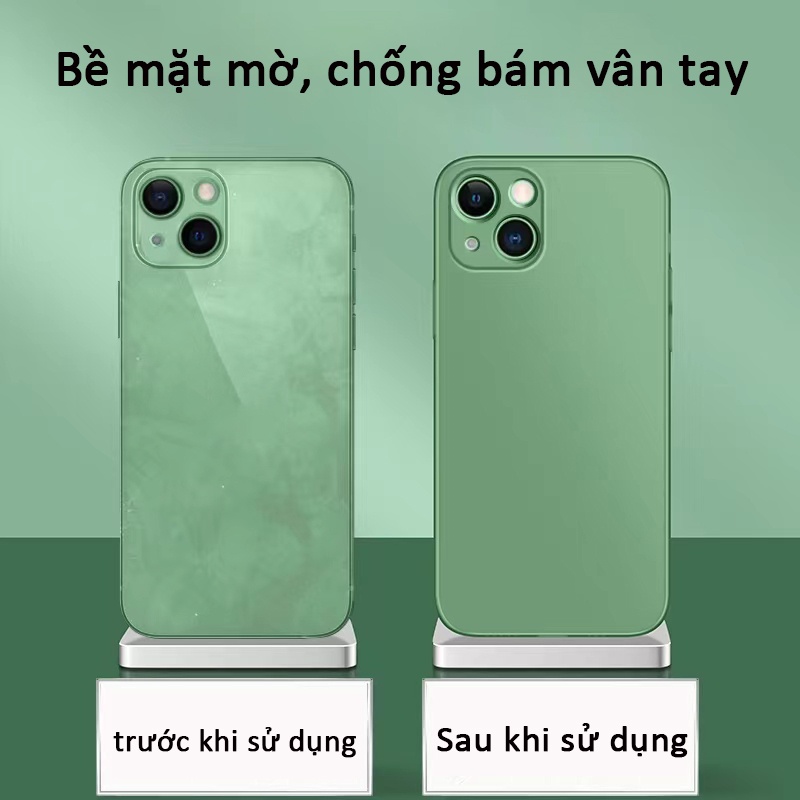 Ốp Điện Thoại Cứng Siêu Mỏng Chống Dấu Vân Tay Bề Mặt Nhám compatible with ốp lưng iPhone 12 13 Pro Max