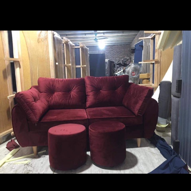 hà nội - bộ sofa nỉ đỏ