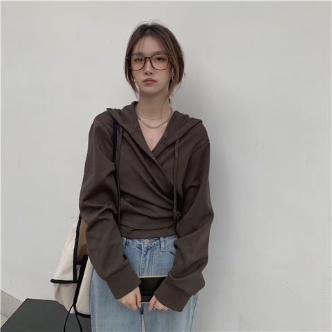 COZOK Áo Hoodie tay dài form rộng kiểu Hàn Quốc hợp thời trang