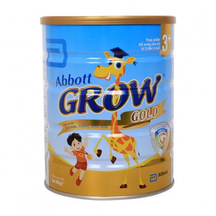 (date cập nhật - mua 2 lon tặng đai đi xe máy) Sữa Abbott Grow Gold từ 3 tuổi trở lên lon 900g.